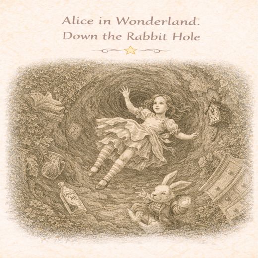 Alice in Wonderland: Down the Rabbit Hole audiobook cover